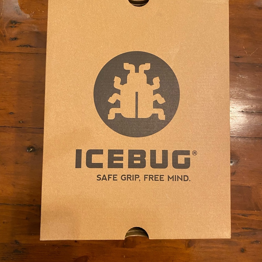 IceBug shoes for walking & running over ice/snow. Embedded spikes, Boa closure.